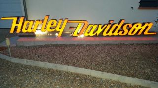 2000s Harley Davidson Official Dealership Illuminated Sign
