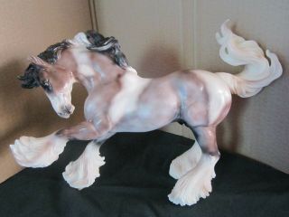 Custom Breyer Traditional Horse Dapple Rose Grey Pinto Gypsy Vanner Mold Exc
