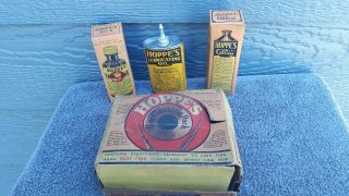 Hoppes Paper Label Gun Oil Tin Can Cleaning Kit Glass Bottle Grease Tube Handy