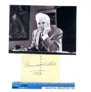 Sir Barnes Wallis Vintage Signed Page Aftal 145