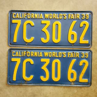 Vintage 1939 California World 