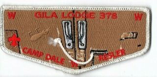 Boy Scout Oa 378 Gila Lodge Camp Dale Resler Door Silver Border Flap 110 Made