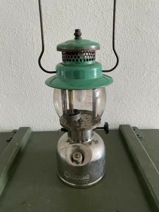 Vintage Coleman 249 Nickel Silver chrome Single Mantle Lantern rare 2