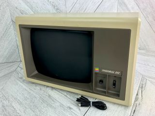 Apple Monitor Iii A3m0039 Vintage Computer Mac 1983 Made In Japan