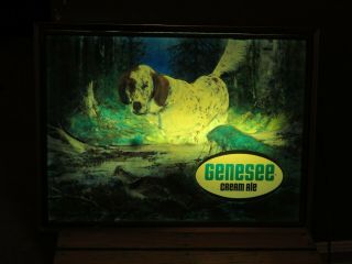 Vintage Genesee Cream Ale Beer Lighted Sign Hunting Dog W/partridge Grouse