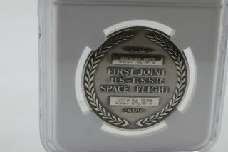 Apollo Soyuz 1975 Robbins Medallion (NGC Silver Medal) Not Flown in Space 3