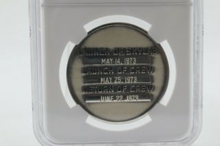 Apollo Skylab I 1973 Robbins Medallion (NGC Silver Medal) Not Flown in Space 2
