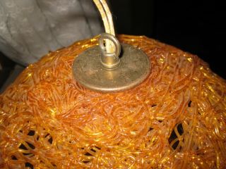 Vintage Mid Century Orang Lucite Spaghetti Swag Hanging Light Lamp 50 ' s 60 ' s MCM 2