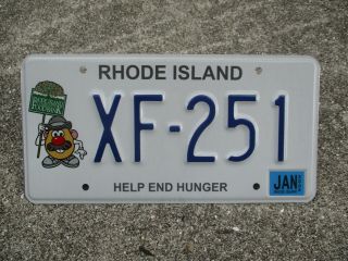 Rhode Island 2005 Mr Potato Head License Plate Xf - 251