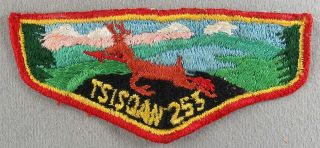 Oa Tsisqan Lodge 253 S3 Flap Red Bdr.  Oregon Trail (sewn) [tk - 972]
