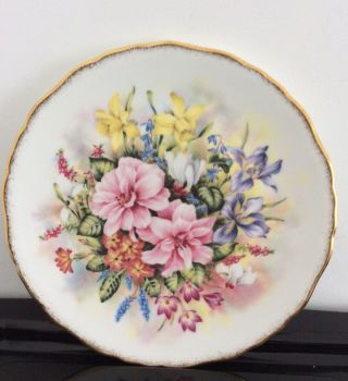 Royal Kent Vintage Collectors Plate Flowers Of The Season Spring Bone China (pw)