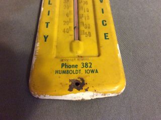 vintage Carlson Implement John Deere Farm Advertising thermometer Humboldt Iowa 2