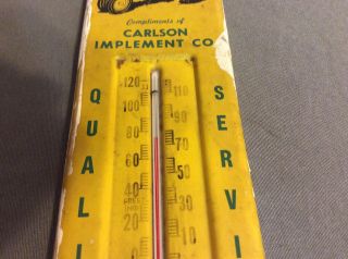 vintage Carlson Implement John Deere Farm Advertising thermometer Humboldt Iowa 3