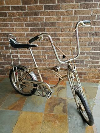 Schwinn Stingray.  1971 Grey Ghost Bicycle 5 Speed.  Gold, .