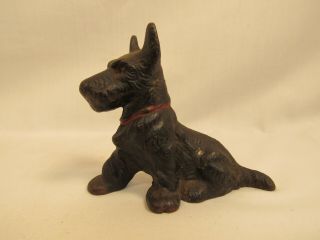 Vintage Hubley Cast Iron Metal Scottish Scottie Terrier Dog Figurine