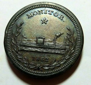 Monitor & Mcclellan Political Campaign Medal - D - Gmcc - 1864 - 24 - Xf