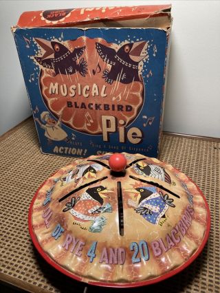 Pie Bird “go With” 4 And 20 Blackbirds Vintage 1953 Musical Pop Up Toy