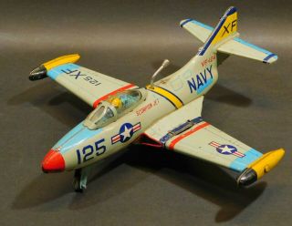 Vintage Yonezawa Scorpion Jet VF - 124 XF Japan Tin Toy 2