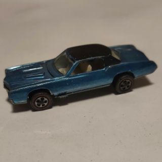 Rare Vintage 1968 Mattel Hot Wheels Redline Custom Eldorado Light Blue Usa