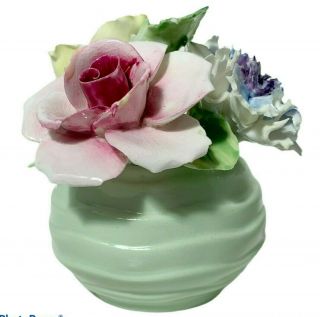 Vintage Radnor Bone China England Porcelain Floral Bouquet Figurine Small