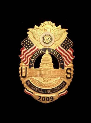 Barack Obama 2009 Capitol Police Presidential Inauguration Badge
