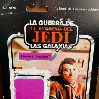 GENERAL MADINE CARD BACK LILI LEDY MEXICAN 80 ' S VINTAGE STAR WARS MEXICO RARE 2