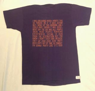 PRINCE true vintage 1982 concert tour shirt 