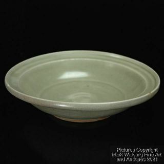 Chinese Longquan Celadon Glazed Porcelain Bowl,  Ming Dynasty Period
