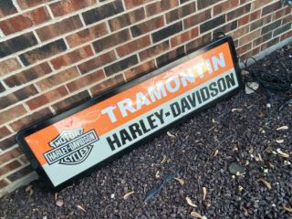 1980s /90s vintage Tramontin Harley Davidson dealership lighted sign 3
