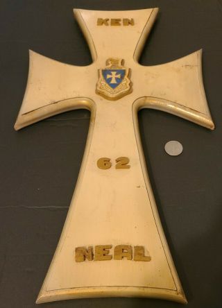 1962 In Hoc Signo Vinces Sigma Chi Crest Fraternity Cross Blue Shield Eagle Neal