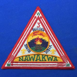 Boy Scout Oa Nawakwa Lodge 3 X5 Vigil Ring Builder Order Of The Arrow Patch