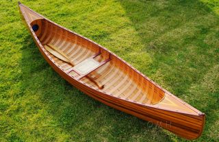 Large Display Cedar Strip Built Canoe 10 