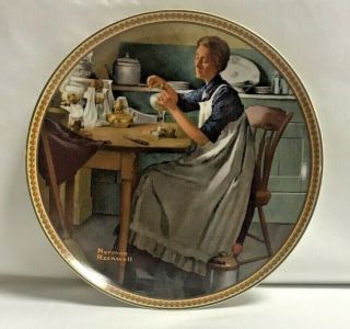 Norman Rockwell Plate In The Kitchen Ninth Issue Rediscovered Women