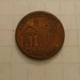 Rare 1934 Bruno Hauptmann Lindbergh Baby Kidnapping Trial Souvenir Capped Cent