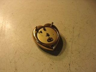Vintage Heart Shaped Seth Thomas Travel Alarm Clock 2