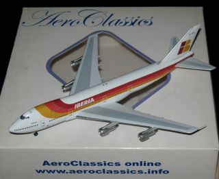 Aeroclassics Iberia Boeing 747 - 200 Ec - Dib 1/400 Die - Cast Model