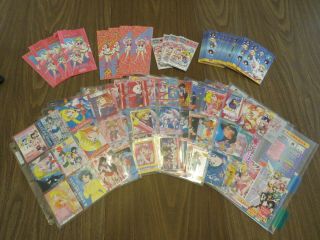 Vintage 1990s Sailor Moon S - R - Pretty Solider 96 Trading Cards - 3 Bookmarks