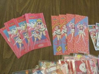 Vintage 1990s Sailor Moon S - R - Pretty Solider 96 Trading Cards - 3 Bookmarks 2