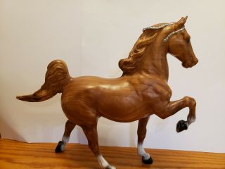 Vintage Traditional Breyer Woodgrain Horse " Commander " Five Gaiter 1961 - 1965
