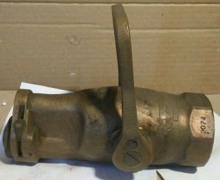Vintage Akron 3 " Solid Brass Fire Hose Nozzle Fog Or Stream Tip Usa