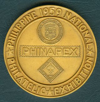 1959 Philippines 10th World Jamboree Philatelic Exhibition Award Gold Medal