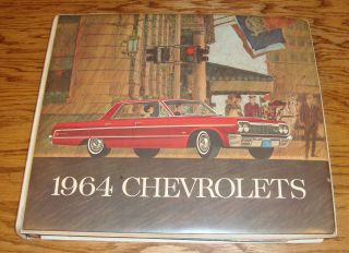 1964 Chevrolet Dealer Showroom Presentation Book Album Features Color Trim 64