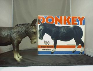 Vintage Breyer 81 Gray Donkey Horse In 1976 Election Year White Picture Box