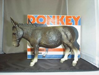 VINTAGE BREYER 81 GRAY DONKEY HORSE IN 1976 ELECTION YEAR WHITE PICTURE BOX 2