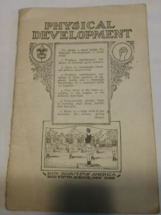 Vintage Boy Scouts Physical Development Booklet Copyright 1923