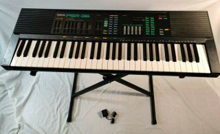 Yamaha Psr - 36 Vintage Fm Synthesizer Midi Keyboard W/ Ac Adapter & Stand
