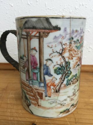 Qian Long Antique Chinese Export Porcelain Mug Cup 18th Century China