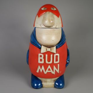 Vintage 1975 Cs - 1 Bud Man Budman Beer Stein Ceramarte Brazil Solid Head