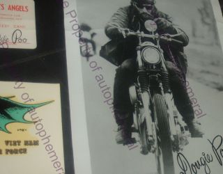 1966 DOUGIE POO Motorcycle Photo,  Hells Angels CARD,  Vietnam AF DECAL by ED ROTH 3