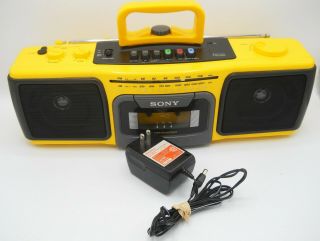 Sony Sports Cfs - 920 Am/fm Stereo Cassette - Corder W/ Power Cord Japan Vintage Vtg